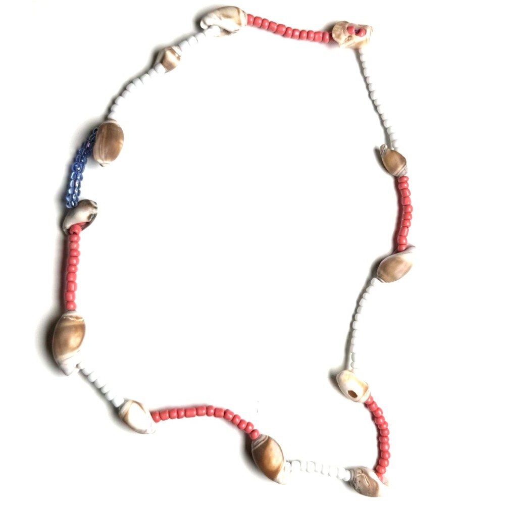 Necklace Choker Shell Beads Conch Beach Pink White Blue‎ Earthy Unisex NEW